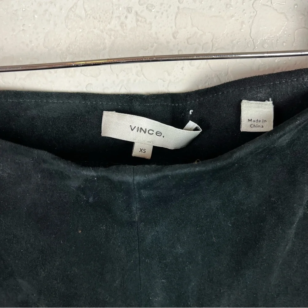 Vince Suede Lamb Leather Leggings Straight Leg Pants